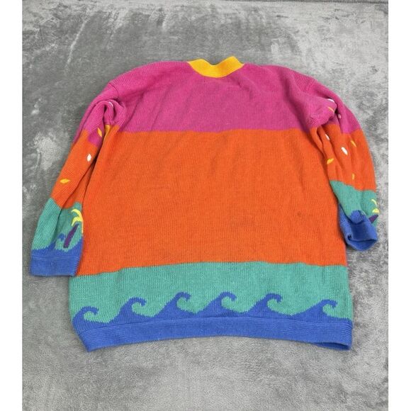 Vintage 90s Knit Pullover Sweater Women's Size Medium Pink - Picture 2 of 9